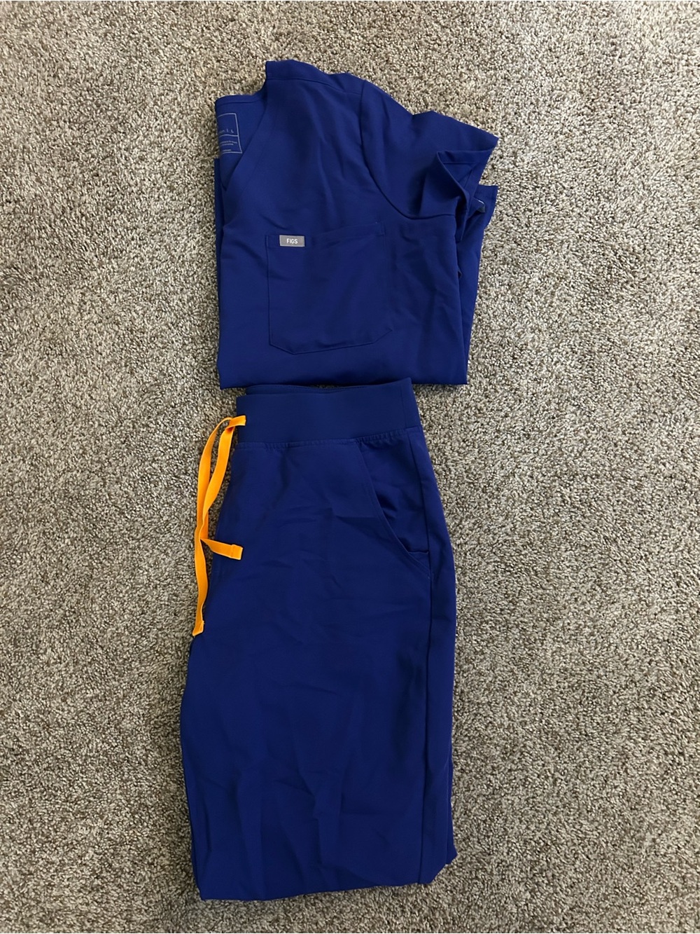 Figs Deep Royal Blue Set Highwaisted & L/Tall